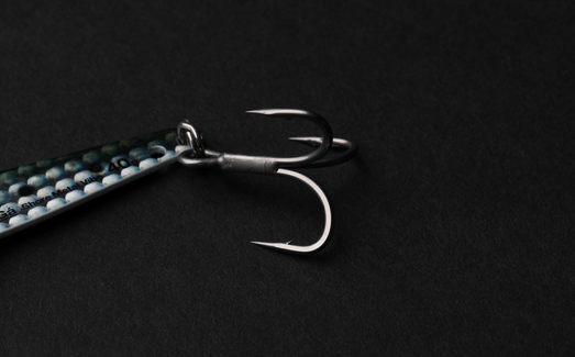 Rust-resistant thick shaft triple hook