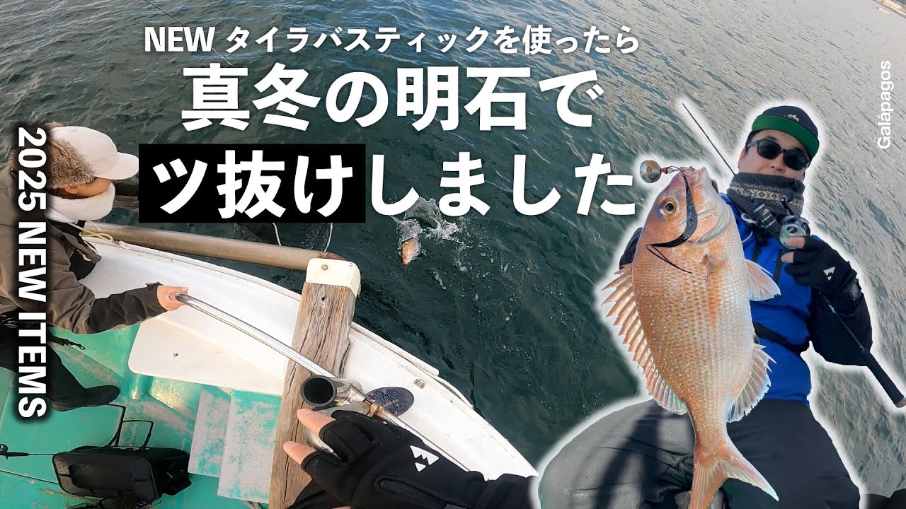 [Tai Rubber/New Product] The rod that will help you catch two fish in a row in Akashi in the middle of winter [NEW Tai Rubber Stick]